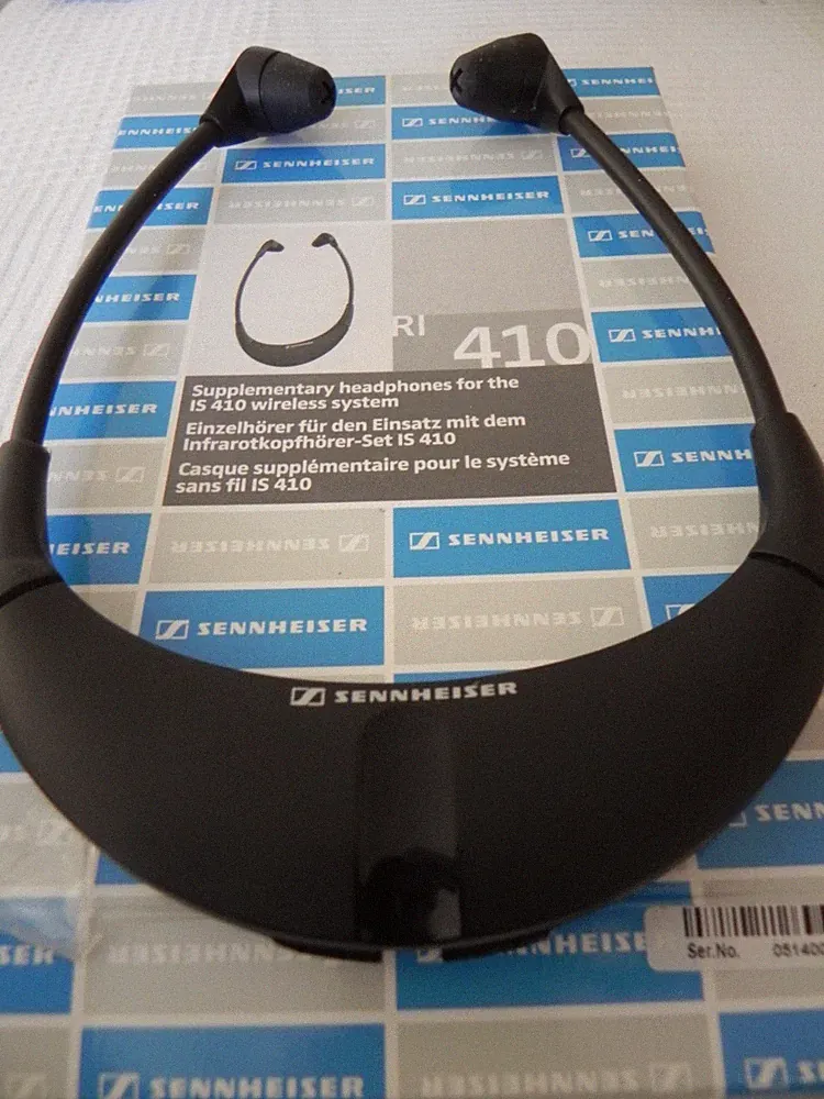 **Sennheiser TI410 Kopfhörer TV Kinnbügelhörer Senioren Fernsehen Stereo Hörer**