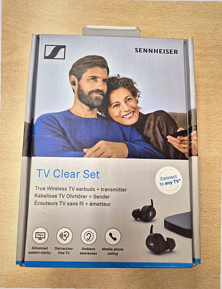 Sennheiser TV Clear Set In-Ear True Wireless mit Transmitter, Schwarz
