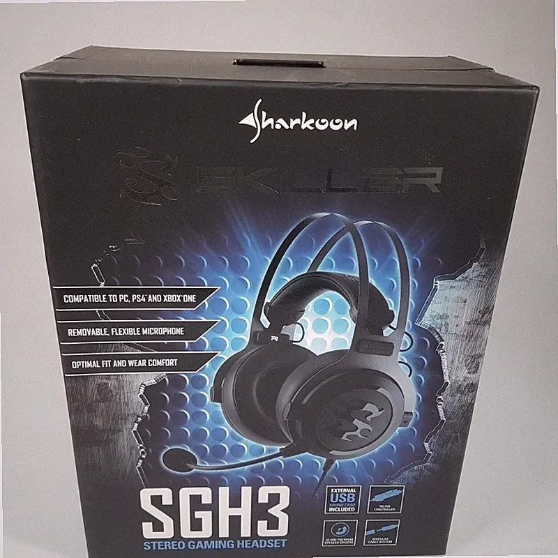 Sharkoon Skiller SGH3 Stereo Gaming-Headset Kopfhörer mit Mikrofon, Schwarz
