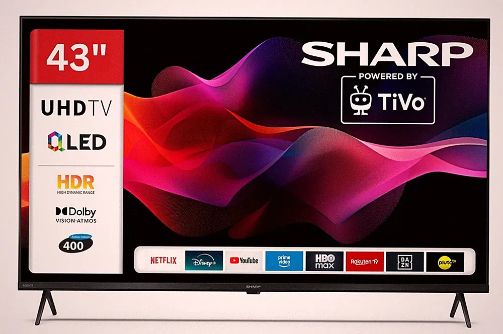 Sharp 43HM5745E QLED Fernseher 43 Zoll Smart TV by TiVo 4K HDR Dolby Vision 2026
