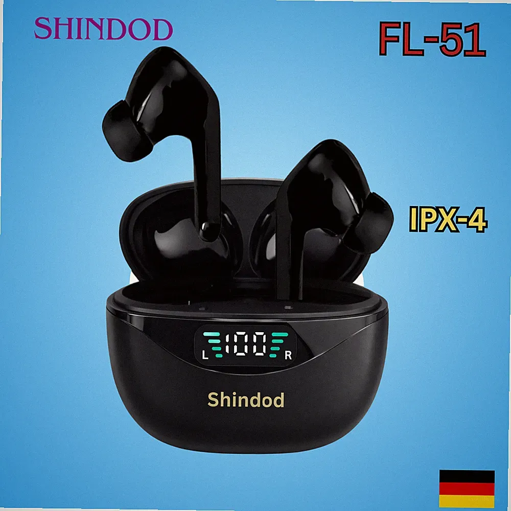 SHINDOD Bluetooth Kopfhörer FL‑51 – In‑Ear, ENC Noise Cancelling, APTX, 30h Akku