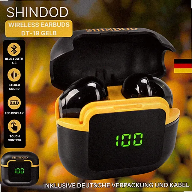 SHINDOD DT‑19 – ultraschneller Sound, Balanced‑Klang, matte Oberfläche, BT 5.3