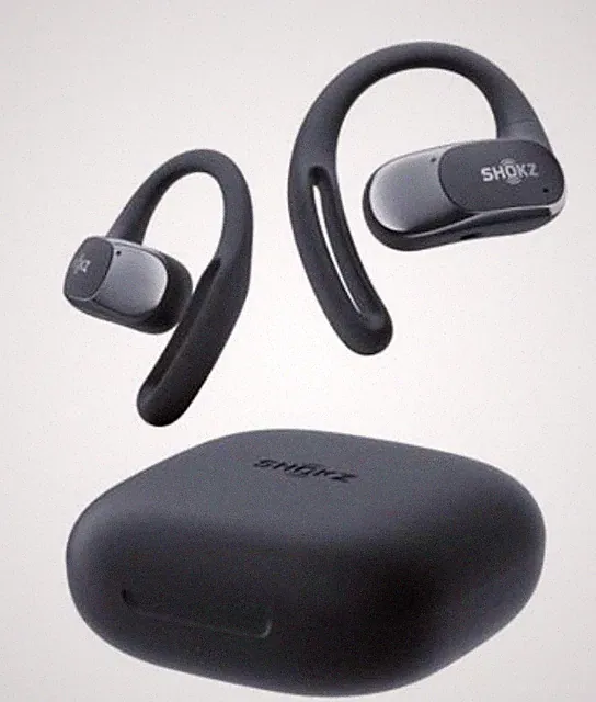 Shockz Open Fit Air True Wireless Black Ohrhörer mit Ladecase - Schwarz