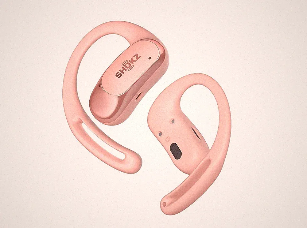 Shokz Knochenschall Kopfhörer OpenFit Air Pink Bluetooth Kabellos Ohrhörer
