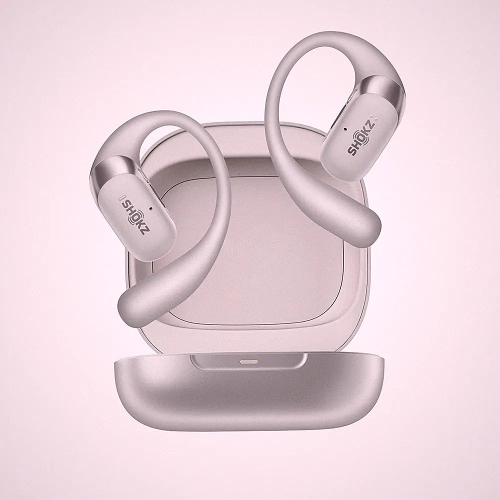Shokz OpenFit 2+ Grau Bluetooth Kopfhörer Headset Open-Ear IP55 TWS Dolby Audio