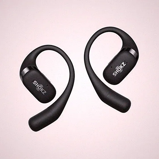 SHOKZ OpenFit Bluetooth Kopfhörer kabellos 7 h Laufzeit IP54 Schwarz