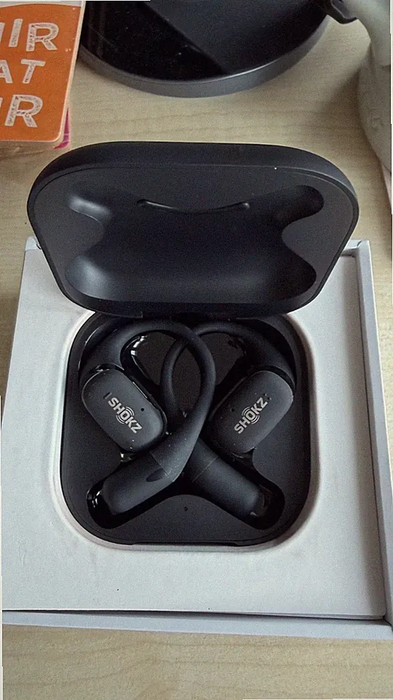 SHOKZ OpenFit Bluetooth Open-Ear Kopfhörer Schwarz + OVP Top Zustand