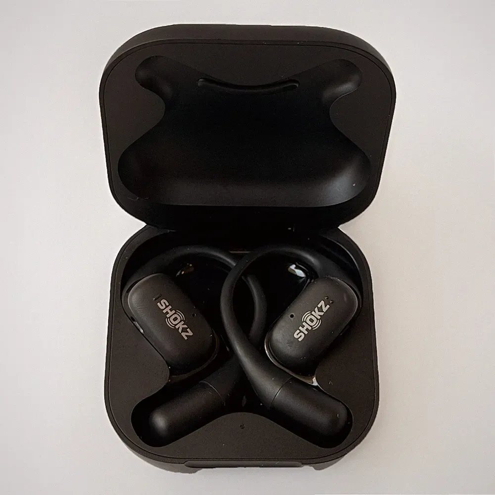 SHOKZ OpenFit Open-Ear Bluetooth-Kopfhörer T910 – Schwarz – sehr guter Zustand
