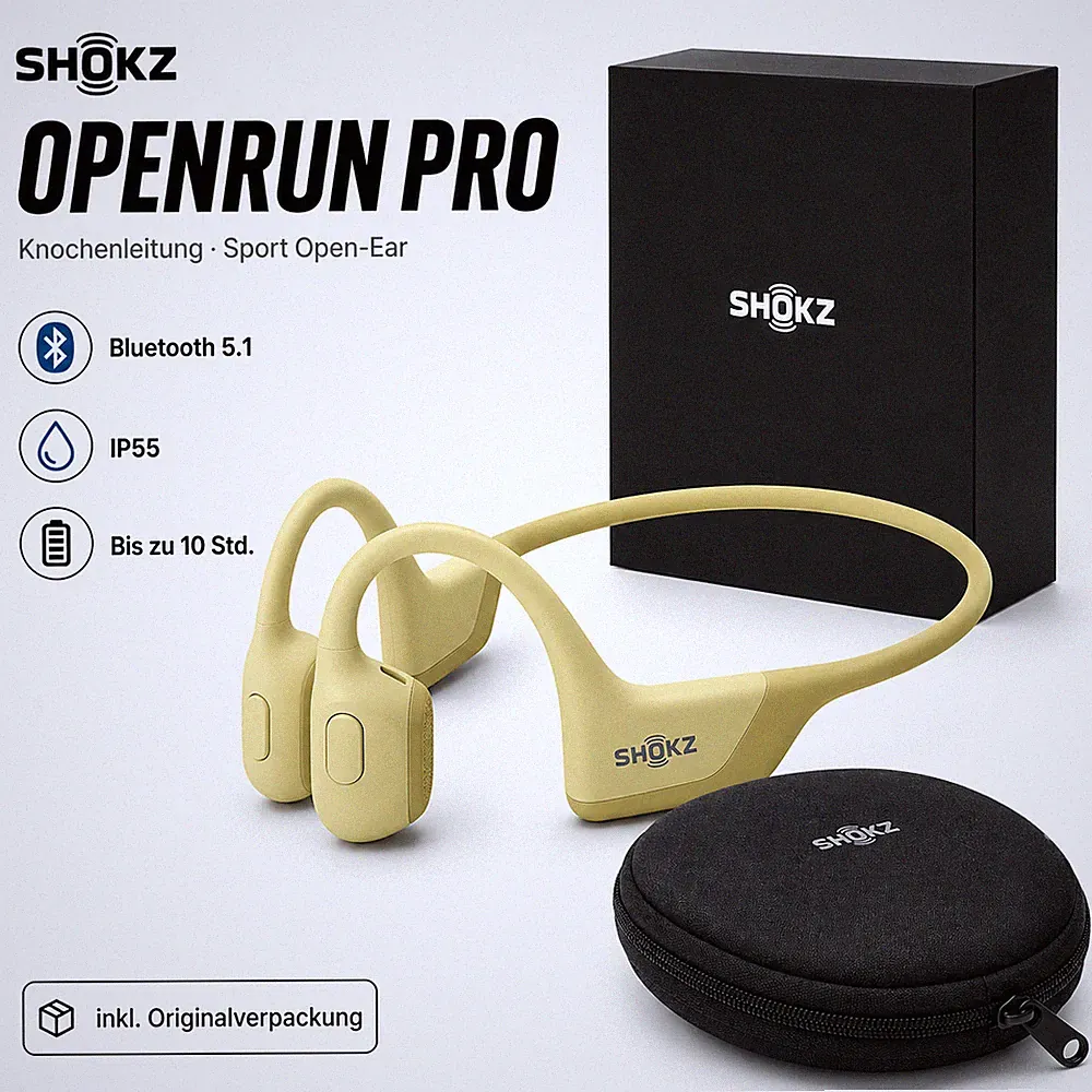 SHOKZ OpenRun Pro Bluetooth Sportkopfhörer | OVP | Farbe wählbar | Original-Case