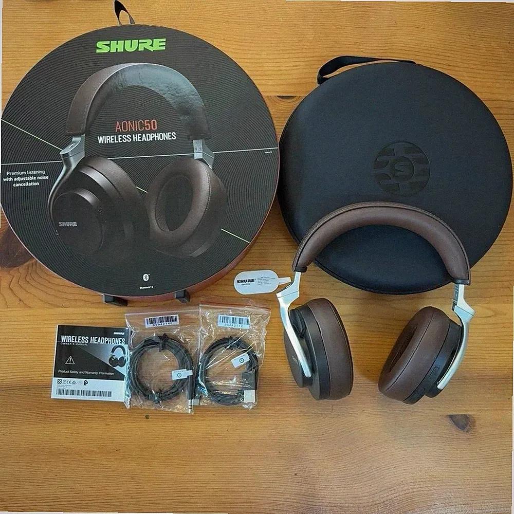 SHURE AONIC 50 Wireless Noise Cancelling Kopfhörer Braun SBH2350-BR Gebraucht