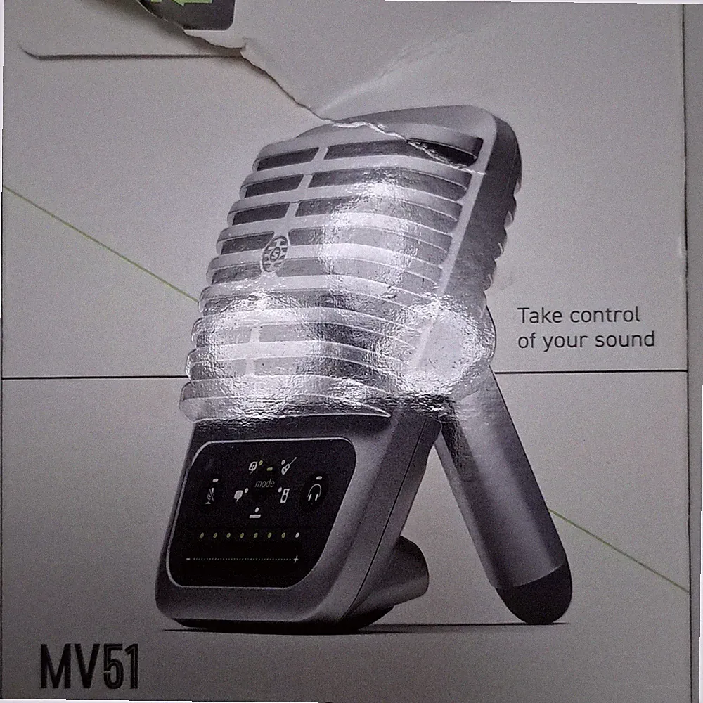 Shure MV51 USB Kondensatormikrofon mit Mute-Schalter und Kopfhörerbuchse