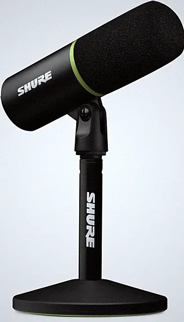 Shure MV6 USB Gaming Streaming Podcast Mikrofon Tisch Stativ Dynamisch USB-C