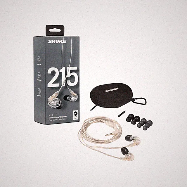 Shure SE215-CL-EFS Clear Sound Isolating Earphones 3,5 mm Wired In-Ear