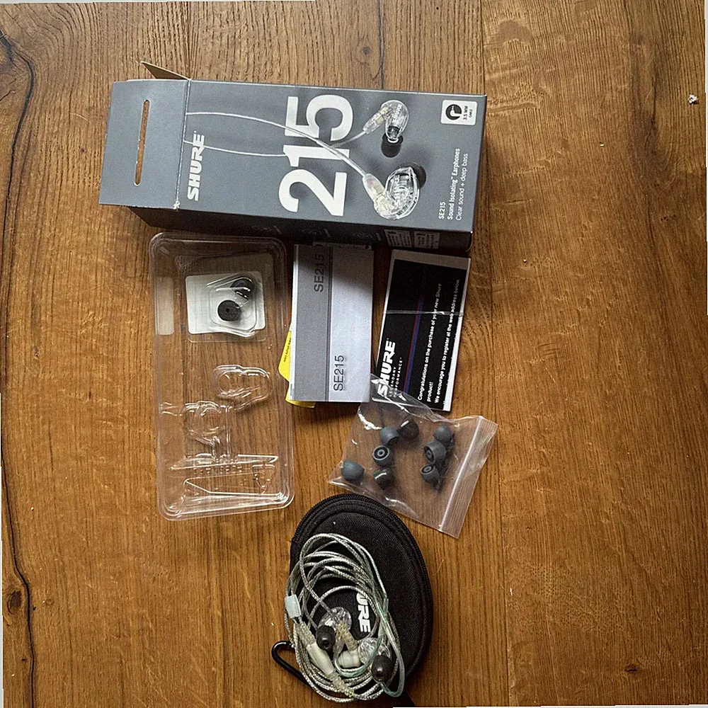 Shure SE215 CL In-Ear Monitor Pro Dynamic Driver Earphones Clear with Carry Case
