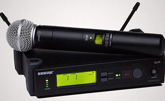Shure SLX4 + SM58 legendär Gesang Mikro Funk f. jeden Sänger-in Bilder NP 1.100€