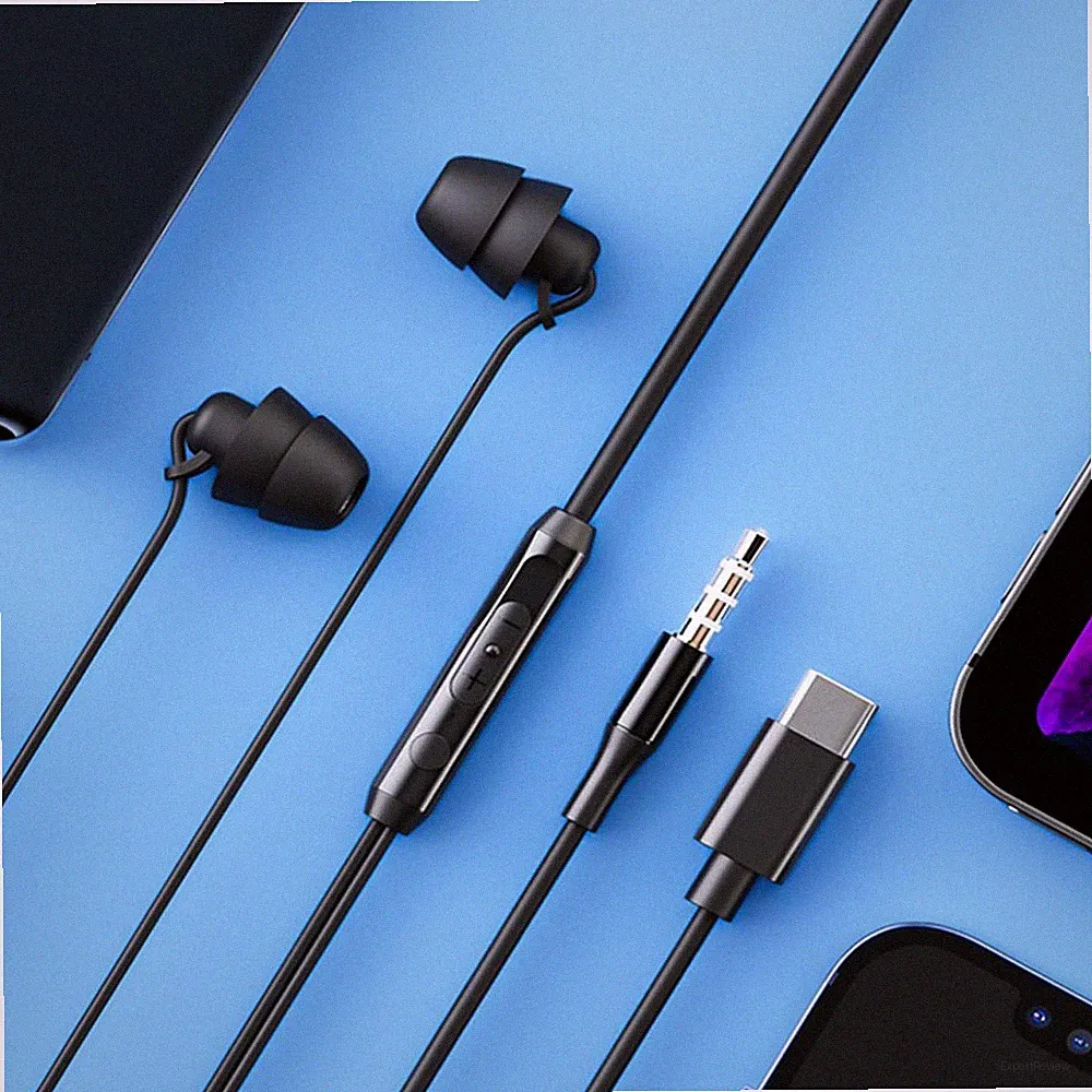 Silikon In-Ear 3,5 mm Jack Drahtkopfhörer Handsfree Schlafkopfhörer mit Kabel