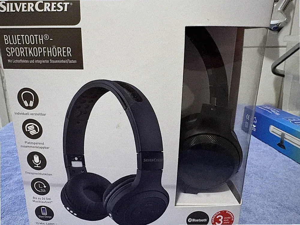 SILVERCREST Bluetooth Sport-Kopfhörer Schwarz – Gebraucht