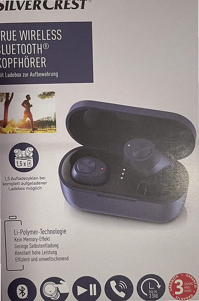 SILVERCREST® In Ear Kopfhörer Bluetooth® True Wireless Mit Ladebox Neu Ovp