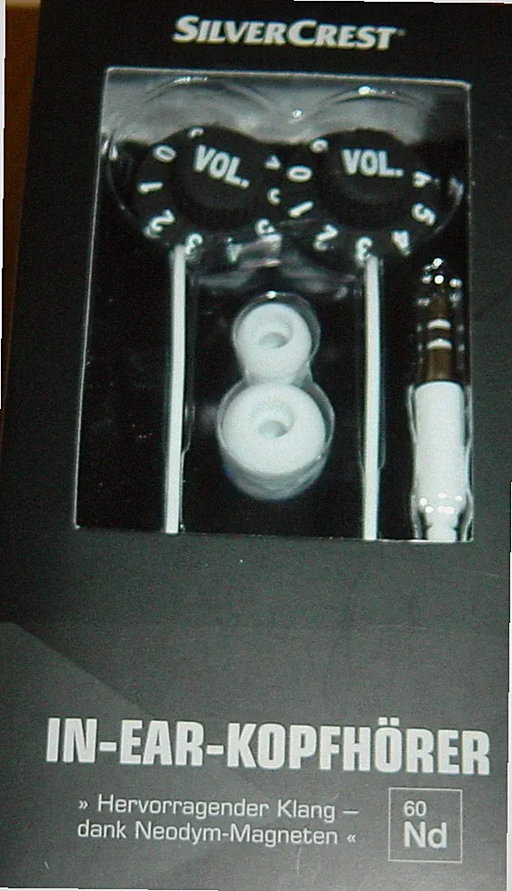 SILVERCREST® SKM 10 C1 IN EAR Kopfhörer,LAUTSTÄRKEREGLER Design,NEU!