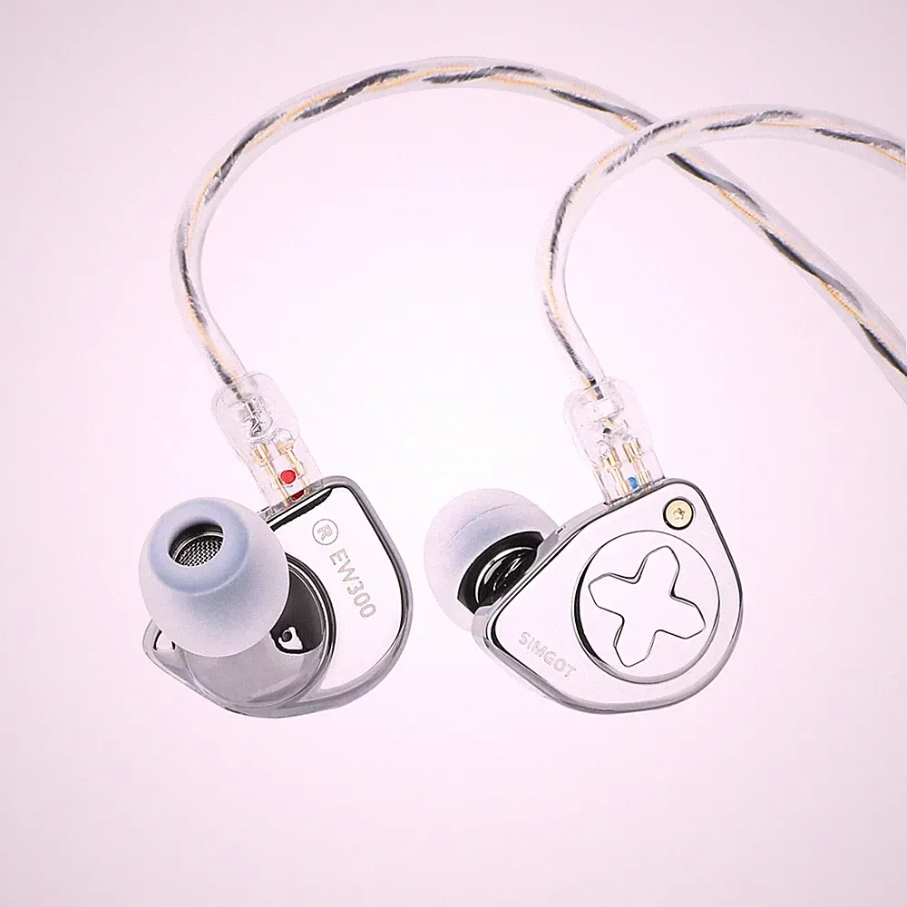 SIMGOT EW300 Hybrid Treiber In Ear Monitor, Gaming-Kopfhörer mit 10mm Treiber