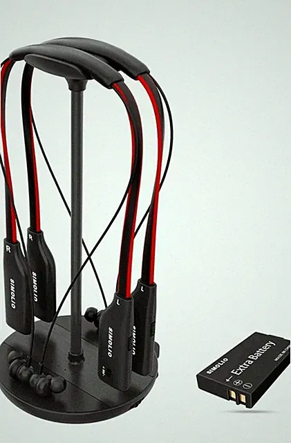 SIMOLIO Dual Funkkopfhörer für Senioren, mit Ersatzbatterie Ton&Balance Control