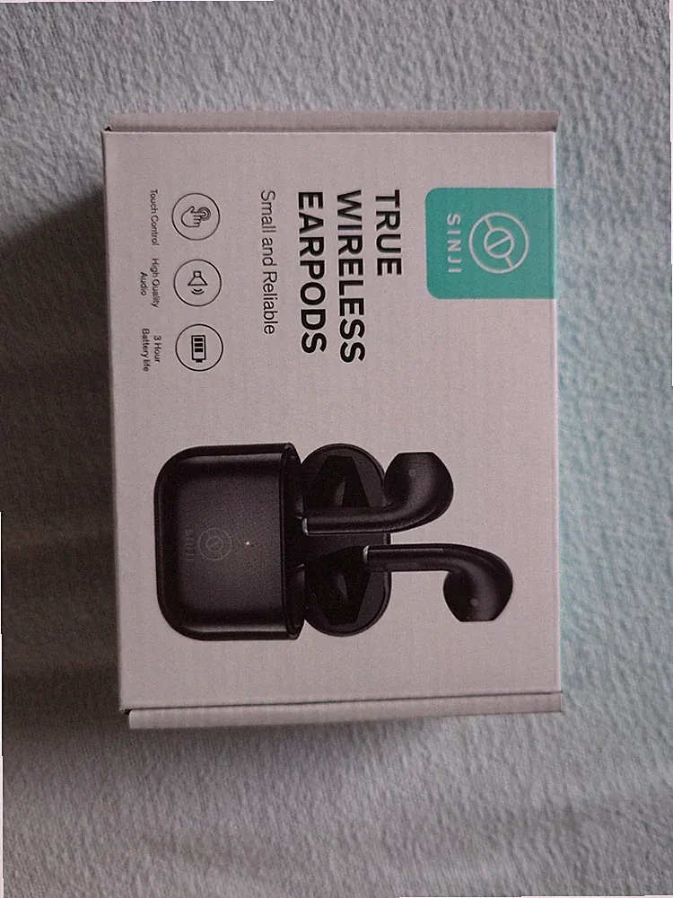 Sinji Earpods TWS True Wireless Air Pods Bluetooth In-Ear Kopfhörer Schwarz OVP!
