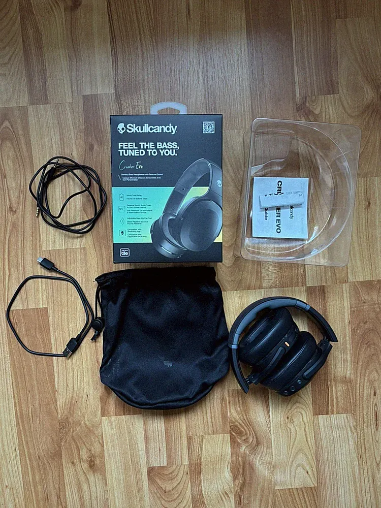 Skullcandy Crusher Evo Bluetooth Over-Ear Kopfhörer Schwarz Neuwertig