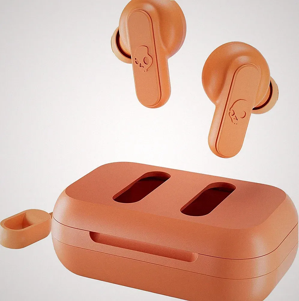 Skullcandy Dime True Wireless-Ohrhörer – Golden Orange, kompakt, kabellos