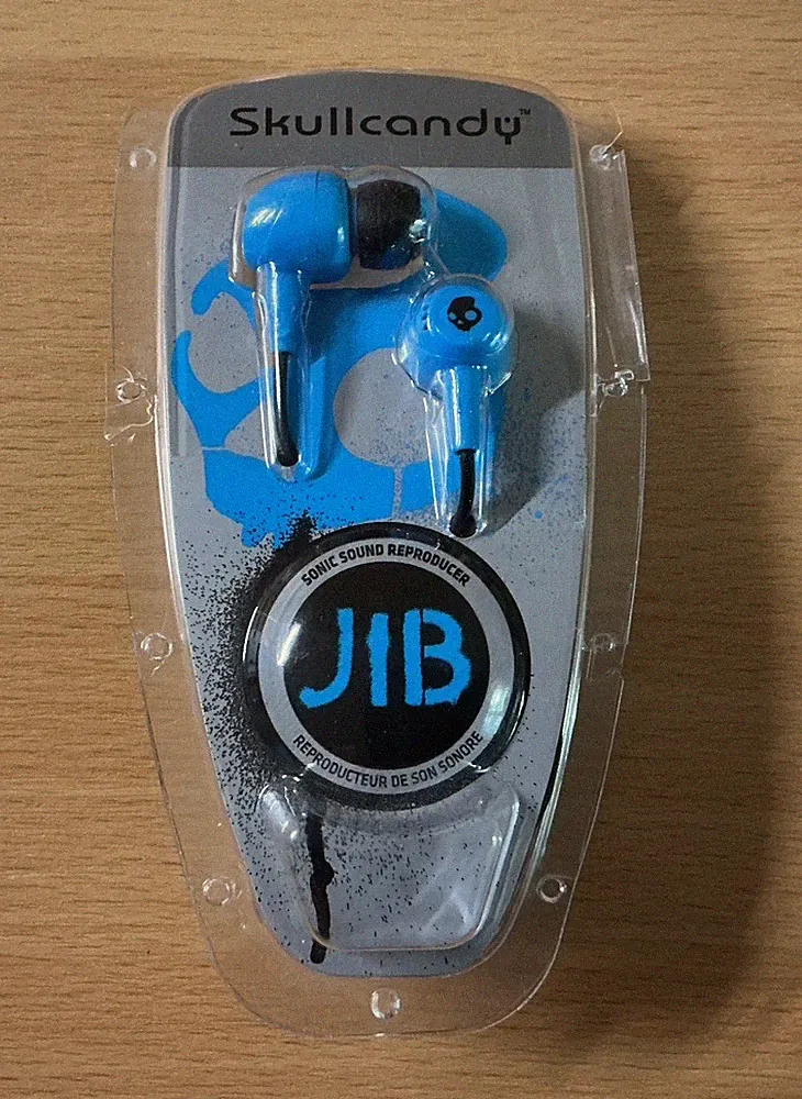 Skullcandy Jib In-Ear kabelgebundene Kopfhörer blau widerspenstig Bass S2DUDZ-012 brandneu