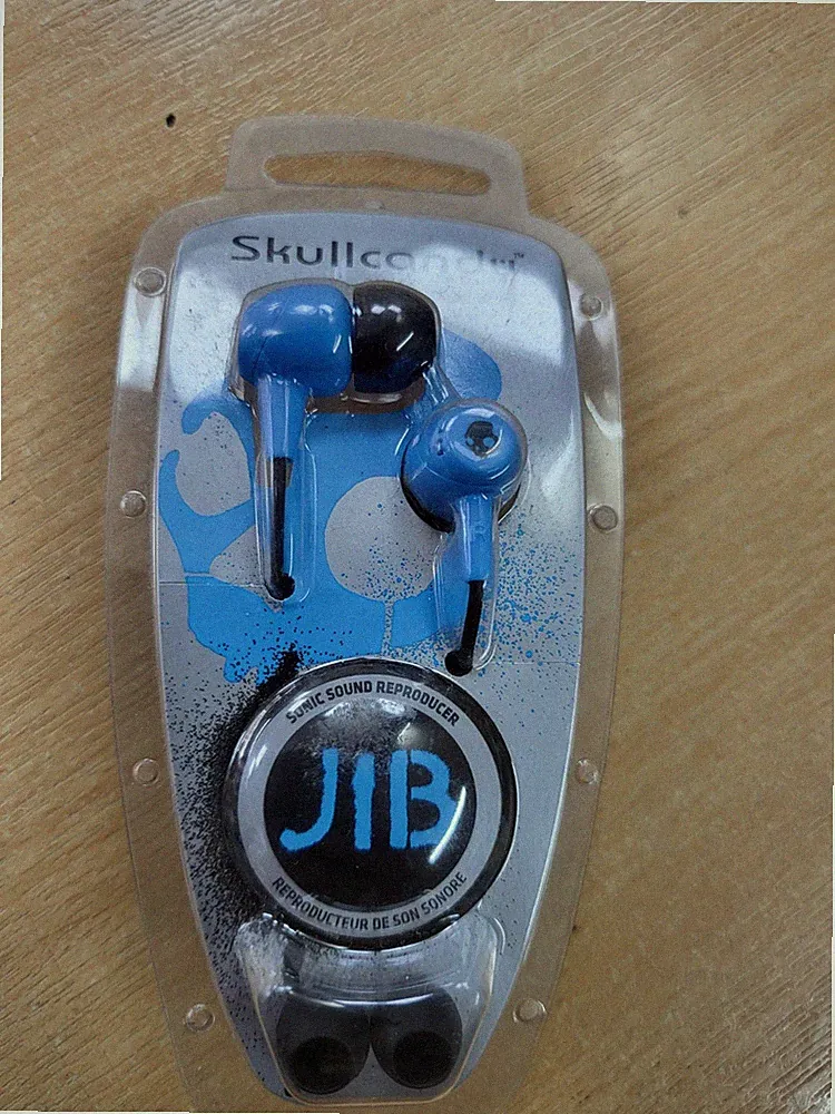 Skullcandy Jib In-Ear kabelgebundene Kopfhörer. Blau. Widerspenstiger Bass. S2DUDZ-012.