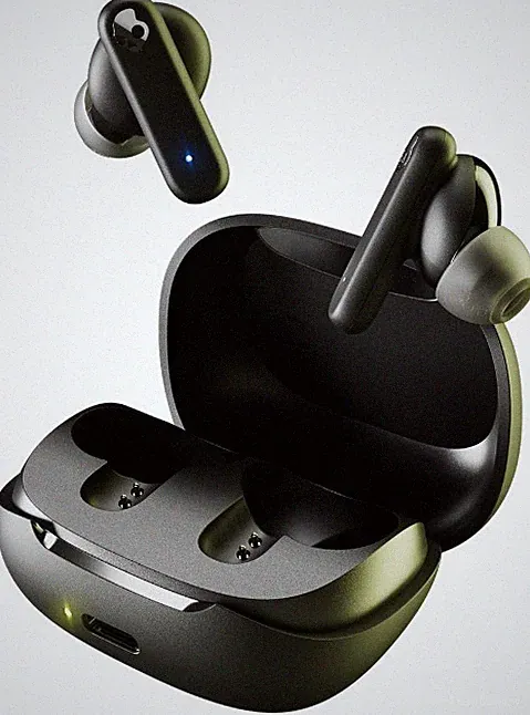 Skullcandy kabellose In-Ear-Kopfhörer, schwarz, mit Mikrofon