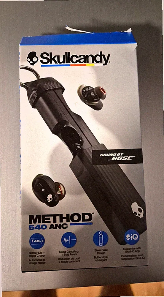 Skullcandy Method 540 ANC Bluetooth In-Ear-Kopfhörer, Schwarz,mit Rechnung