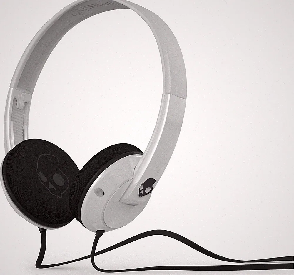 Skullcandy Uprock On-Ear Kopfhörer mit doppellagige Ohrpolster in Schwarz Weiss