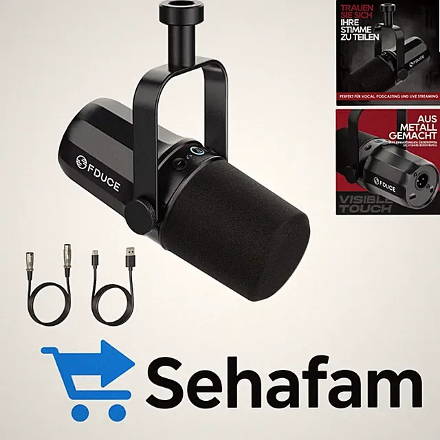 SL40 All-Metal Mikrofon mit LED Mute, optimal für Podcasts und Videokonferenzen