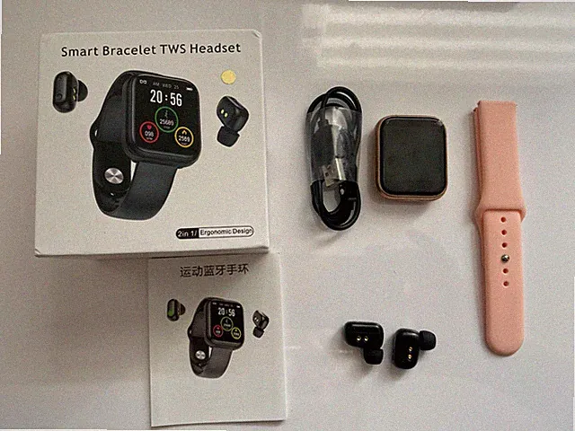 Smart Watch mit integrierten Kopfhörern Pink 2021 *NEU* *WOW****
