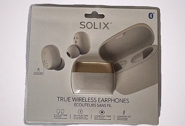 Solix Wireless Earphones/5,3 Bluetooth/10m Empfang/450mAh/30H Mit Ladestation/