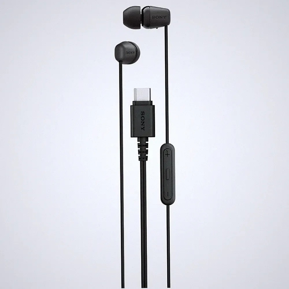 Sony IER-EX15C USB-C In-Ear Kopfhörer mit Mikro & Fernbedienung, Bass, Schwarz