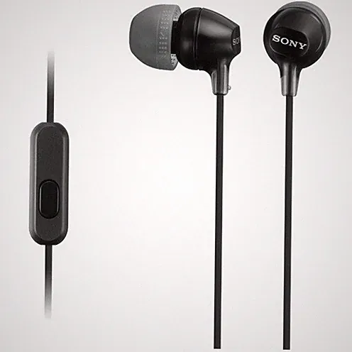 SONY In-Ear Kopfhörer mit Fernbedienung MDR-EX15 APW 100 dB/mW Schwarz NEU OVP