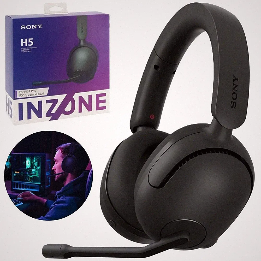 Sony Inzone H5 kabellose Over-Ear-Gaming-Kopfhörer mit Mikrofon