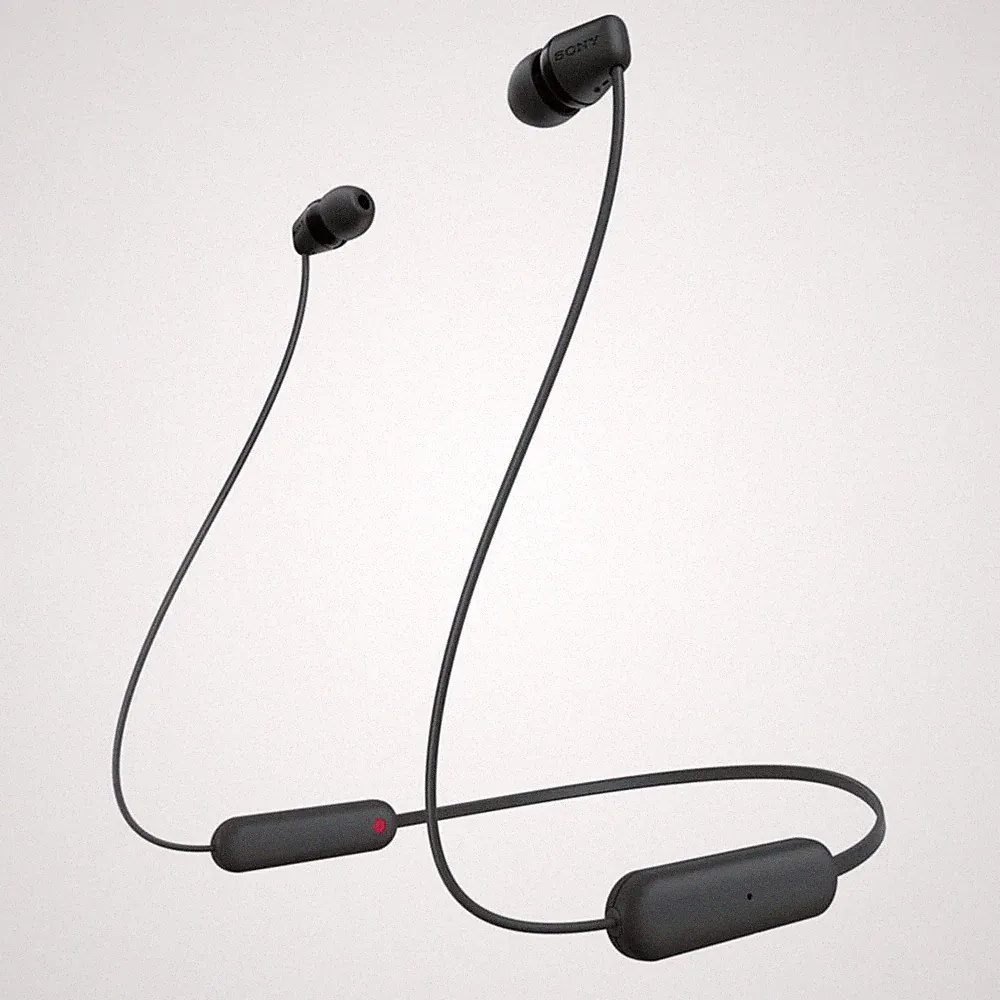 Sony kabellose WI-C100 In-Ear-Kopfhörer schwarz Wasserdicht Bluetooth 25h