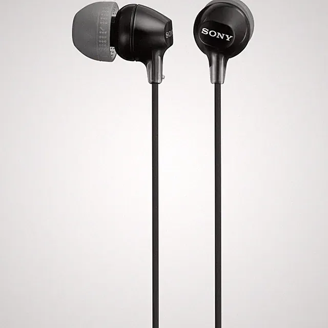 Sony MDR-EX15LP In Ear Kopfhörer kabelgebunden Schwarz