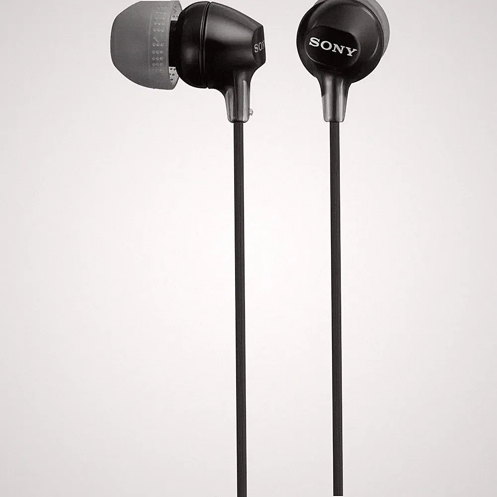 Sony MDR-EX15LP In Ear Kopfhörer kabelgebunden Schwarz