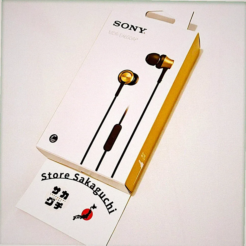 Sony MDR-EX650AP In-Ear Kopfhörer Messinggehäuse mit Mikrofon Fernbedienung...