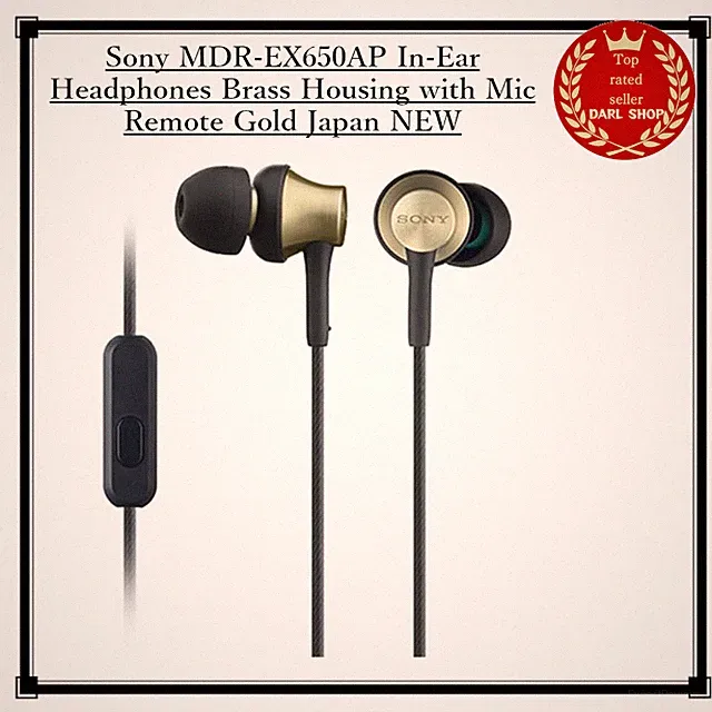 Sony MDR-EX650AP In-Ear Kopfhörer Messinggehäuse mit Mikrofonfernbedienung...