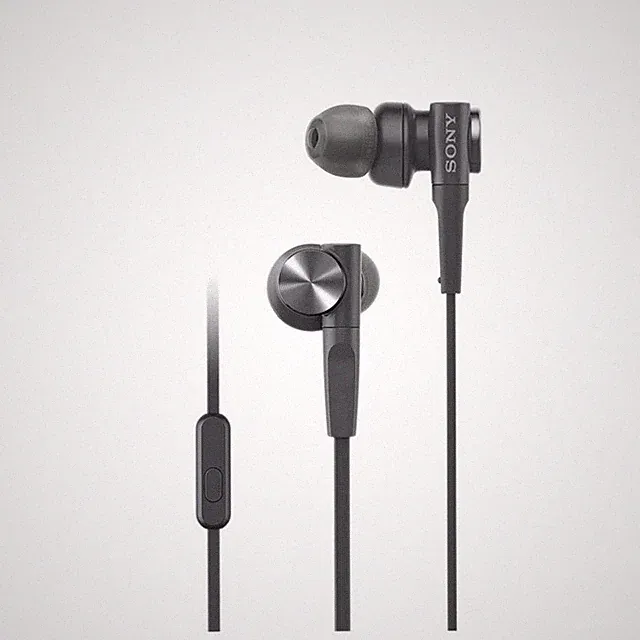 Sony MDR-XB55AP Schwarz Extra Bass Kabelgebundene In-Ear Ohrhörer mit Mikrofo...