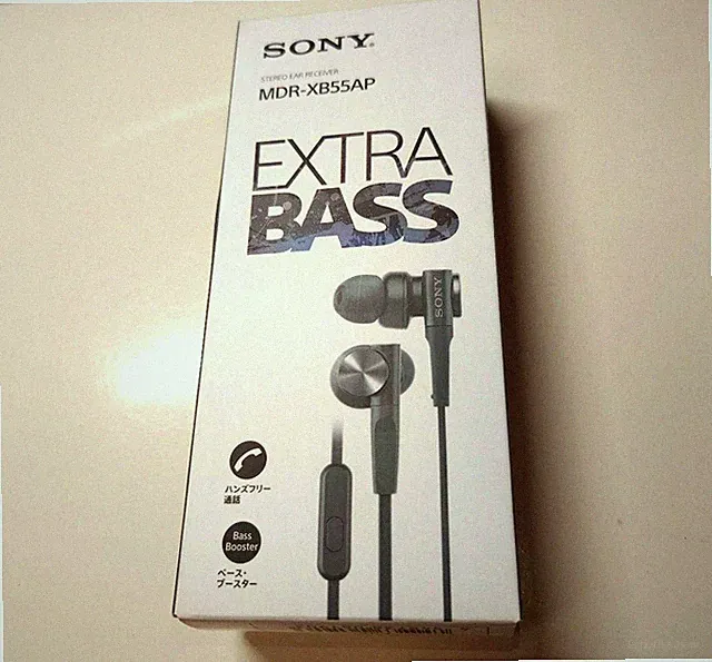 Sony MDR-XB55AP schwarz Extra Bass kabelgebundene In-Ohr-Ohrhörer mit Mikrofo...