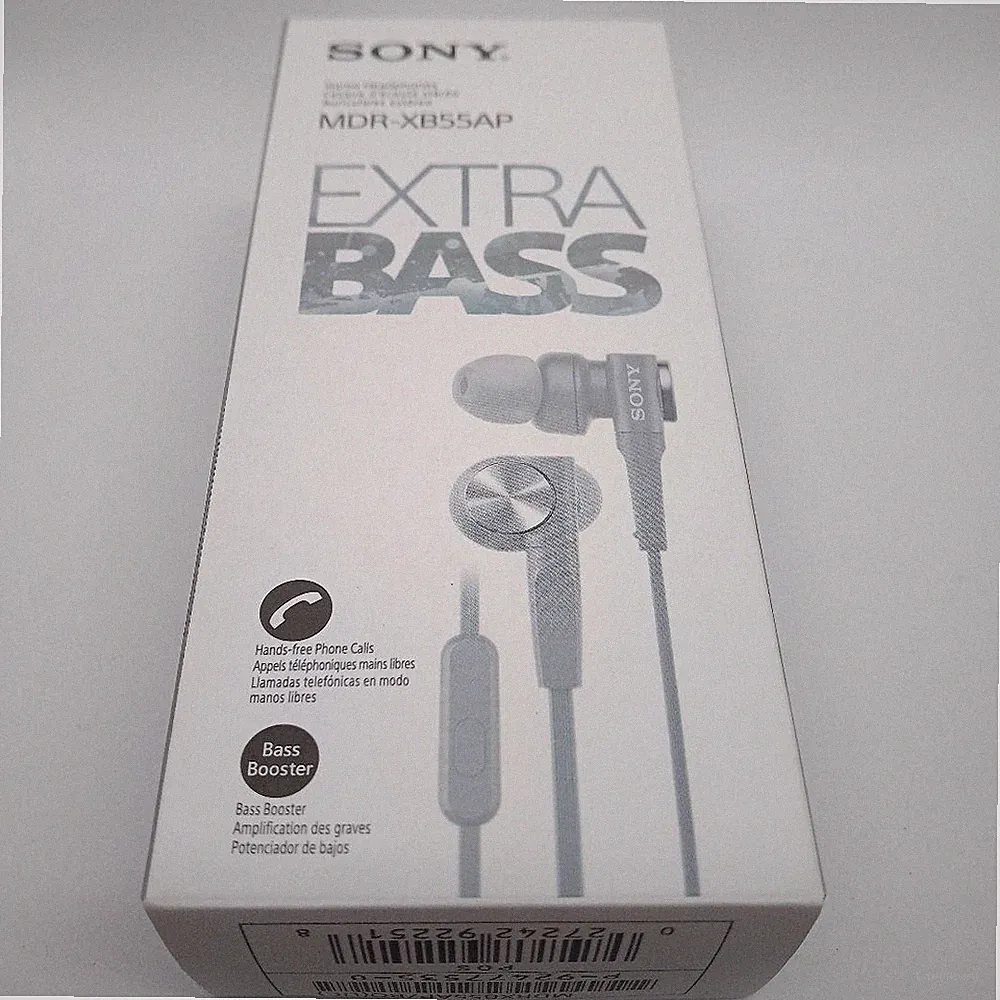 Sony MDR-XB55AP Weiß Extra Bass Kabelgebundene In-Ear Ohrhörer mit Mikrofonfe...