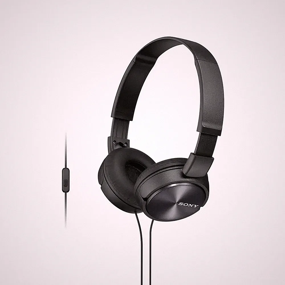 Sony MDR-ZX310AP On Ear Kopfhörer kabelgebunden Schwarz Headset, Faltbar