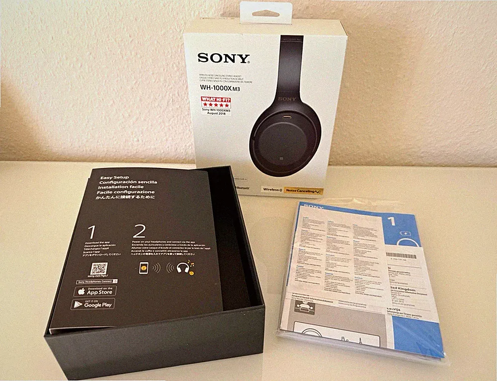Sony WH-1000XM3 Over-Ear Bluetooth Kopfhörer Noise Cancelling faltbar Schwarz