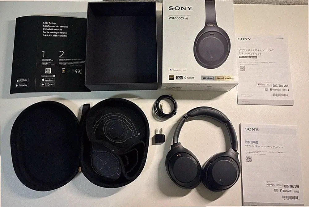 SONY WH-1000XM3 Wireless Noise Cancelling Kopfhörer Schwarz NFC USB-C